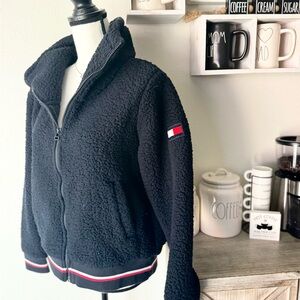 Tommy Hilfiger Women's Navy Teddy Jacket